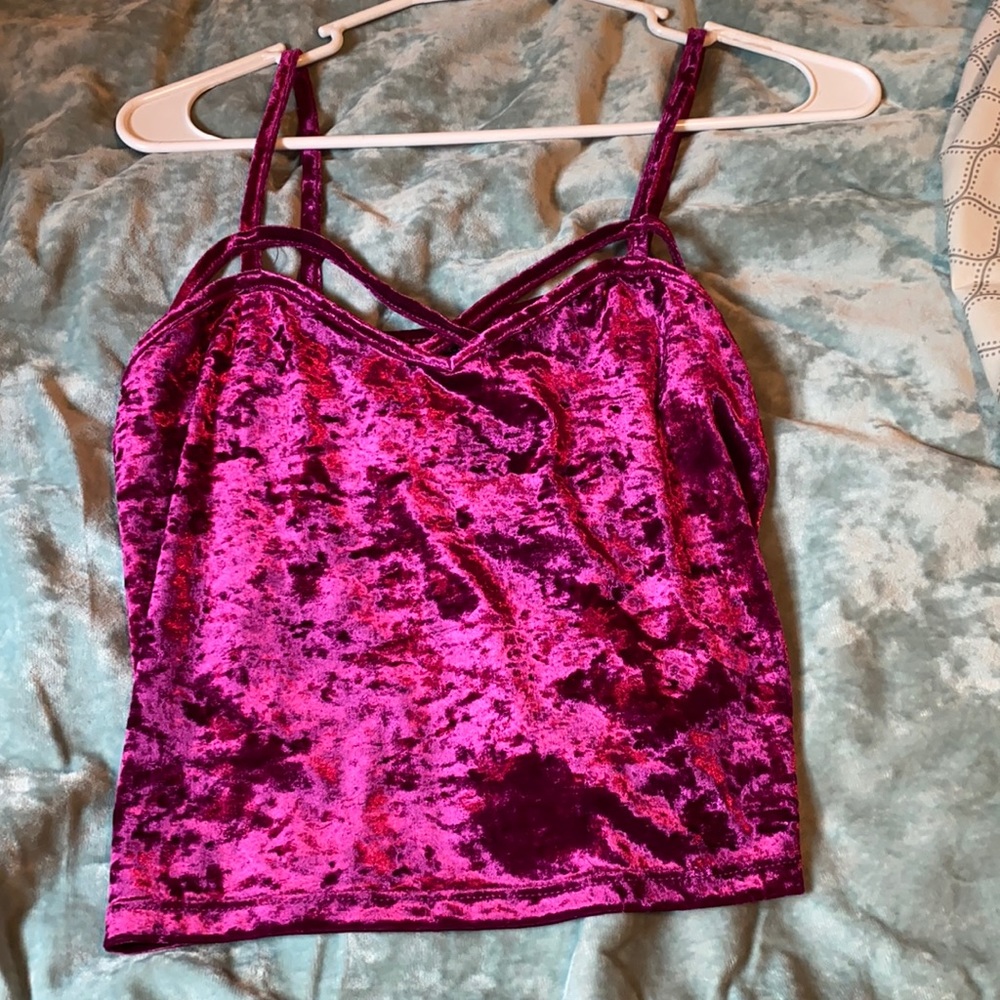 Velvet crop top